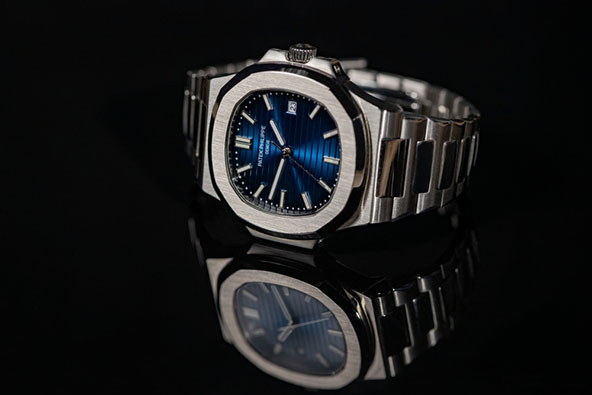 luxury watch isolated on black