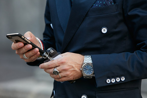 man wearing audemars piguet watch