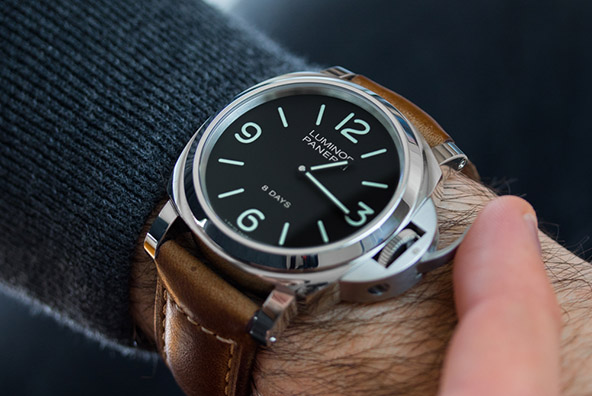 Man wearing Panerai Luminor