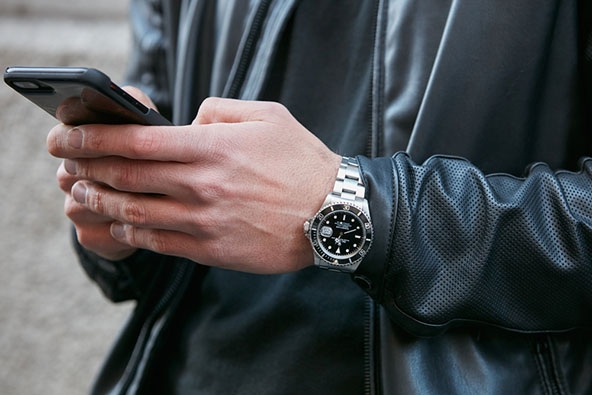 Man with a Rolex Submariner