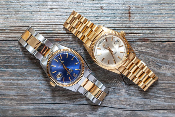 pair of luxury watches