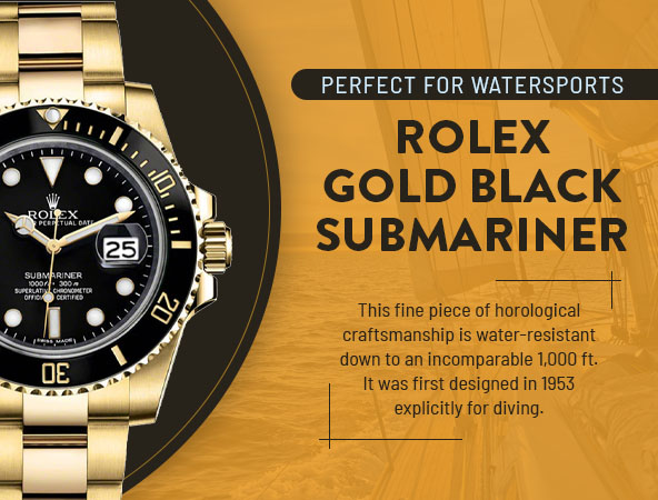 Rolex Gold Black Submariner 116618LN