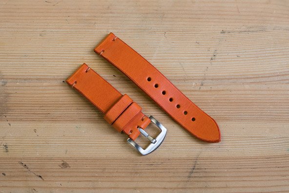 tanned leather watch band